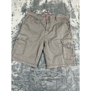 Unionbay Mens Gray Cargo Shorts Size 38 Cotton/Spandex Blend Casual Summer Wear